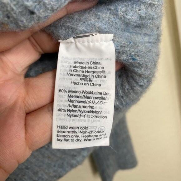 J Crew Speckled Merino Wool Mock Neck Sweater Medium - Picture 6 of 8